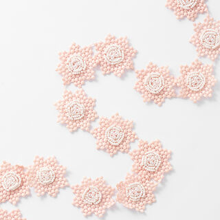 nastro in pizzo fiori [45 mm] – rosa/bianco, 