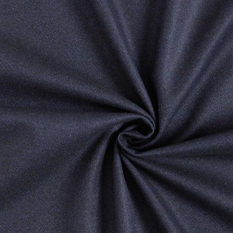Tessuto per abito elasticizzato misto viscosa in tinta unita – blu notte,  image number 1