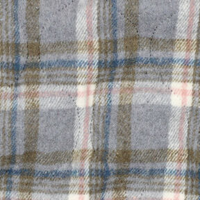 tessuto trapuntato flanella Quadri | Poppy Fabrics – grigio, 