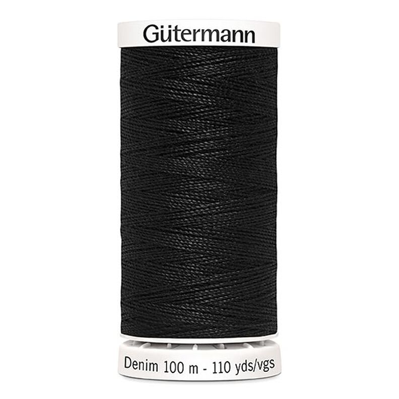 Filato per jeans [1000] | 100 m  | Gütermann – nero,  image number 1