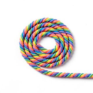 cordoncino elastico elicoidale multicolore [Ø 5 mm] - giallo/rosa fucsia neon, 
