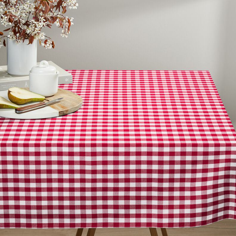 tessuto in cotone Quadro vichy 1,7 cm – rosso/bianco,  image number 7