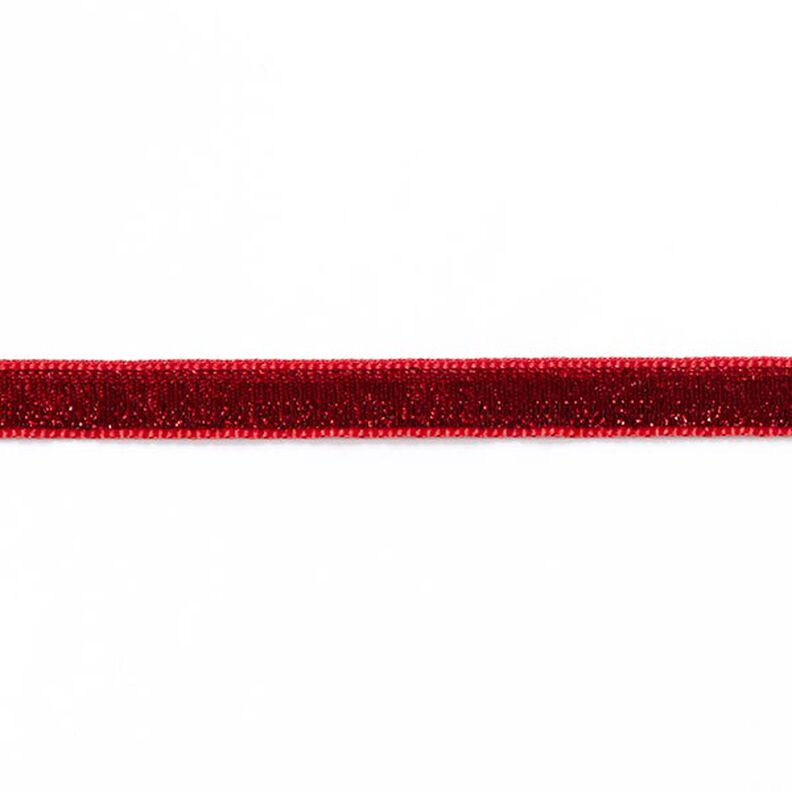 Nastro velluto Metallico [10 mm] – rosso carminio,  image number 2