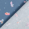 popeline di cotone Ballo in maschera degli uccelli – grigio blu,  thumbnail number 5