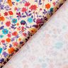tessuto in cotone popeline Fiorellini colorati – beige chiaro/lavanda,  thumbnail number 4