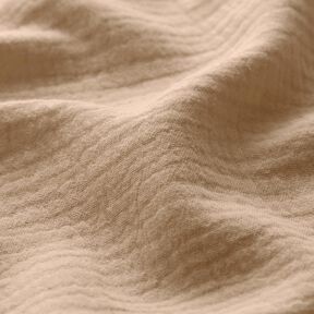 mussolina / tessuto doppio increspato &ndash; beige scuro, 