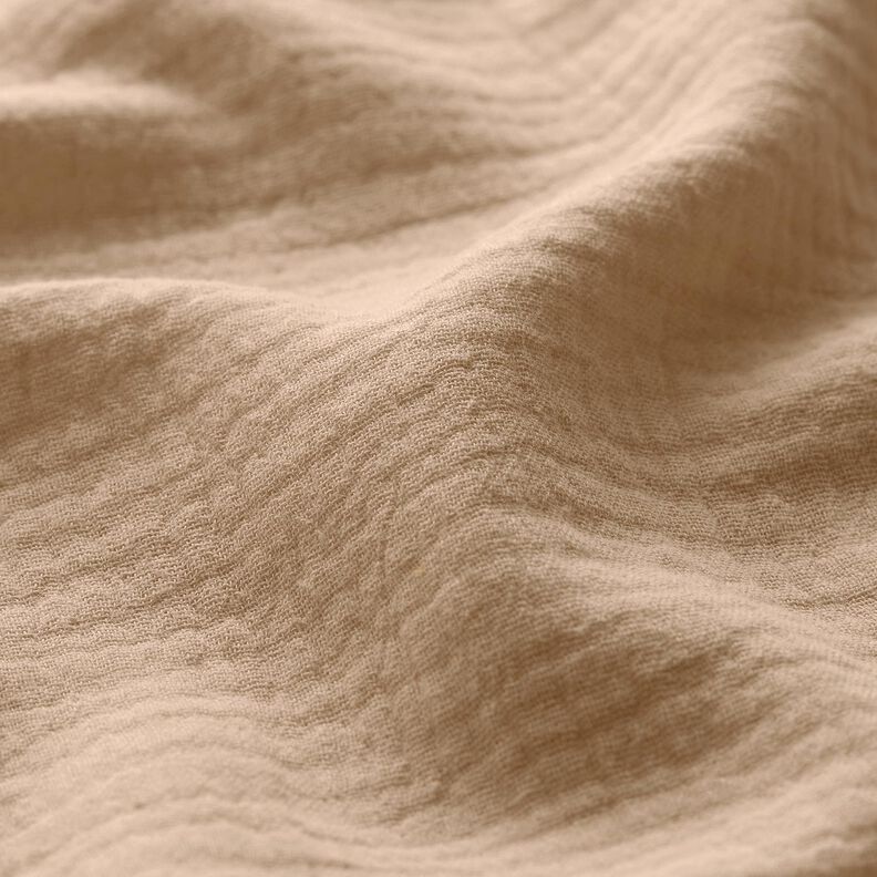 mussolina / tessuto doppio increspato – beige scuro,  image number 3
