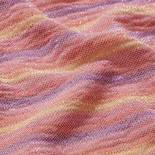 Jersey glitterato a righe sfumate – pink, 