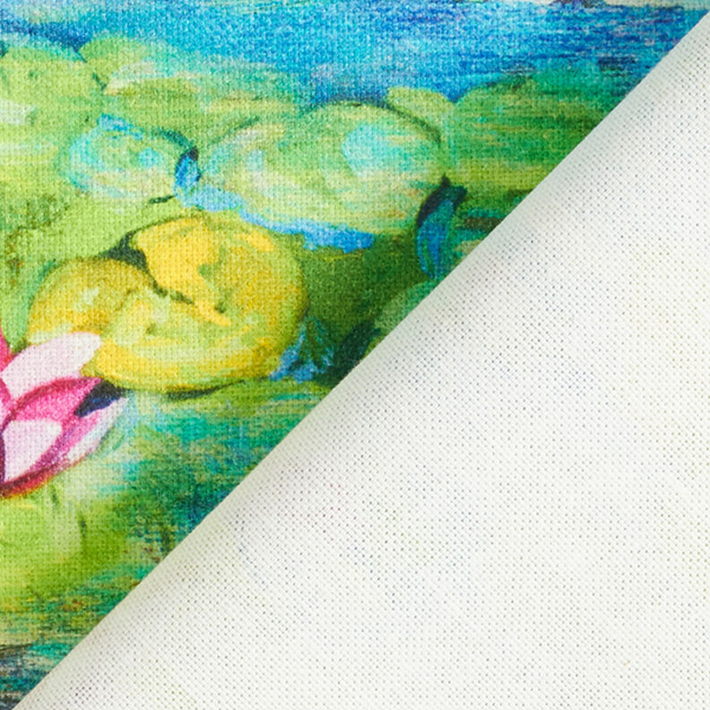 tessuto arredo, stampa digitale, Monet – turchese,  image number 4