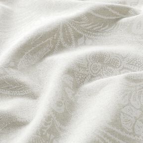 tessuto arredo mezzo panama Paisley floreale – naturale/bianco, 