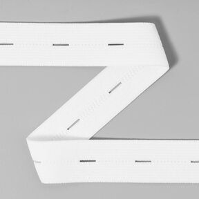 Elastico con asole 501 – bianco | YKK, 