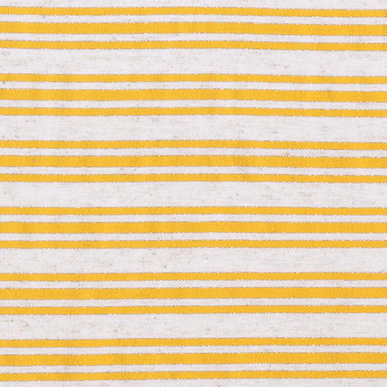 jersey di viscosa, righe glitter irregolari – bianco lana/giallo sole,  image number 1