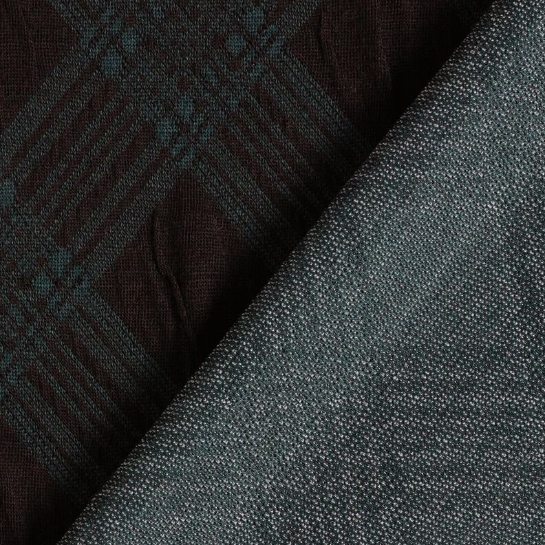 Tessuto jacquard modello Argyle – nero/verde abete, image number 5