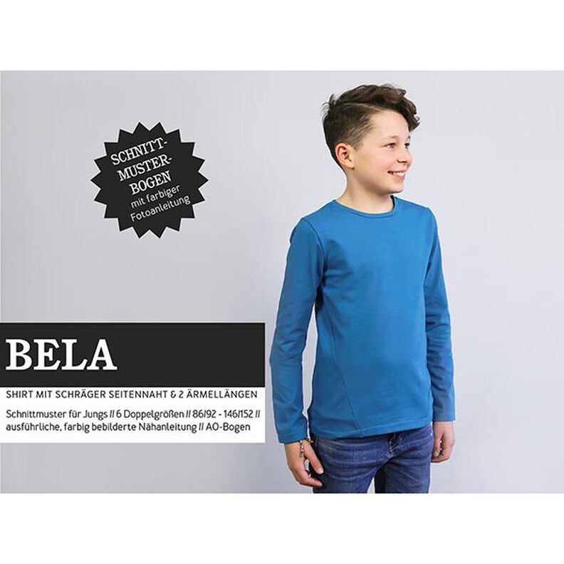 BELA Camicia sportiva con cucitura laterale diagonale | Studio Schnittreif | 86-152,  image number 1