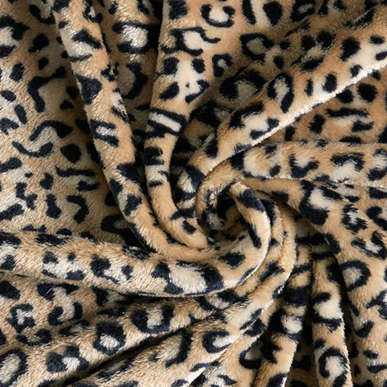 Morbido pile Motivo leopardato – marrone medio, image number 3
