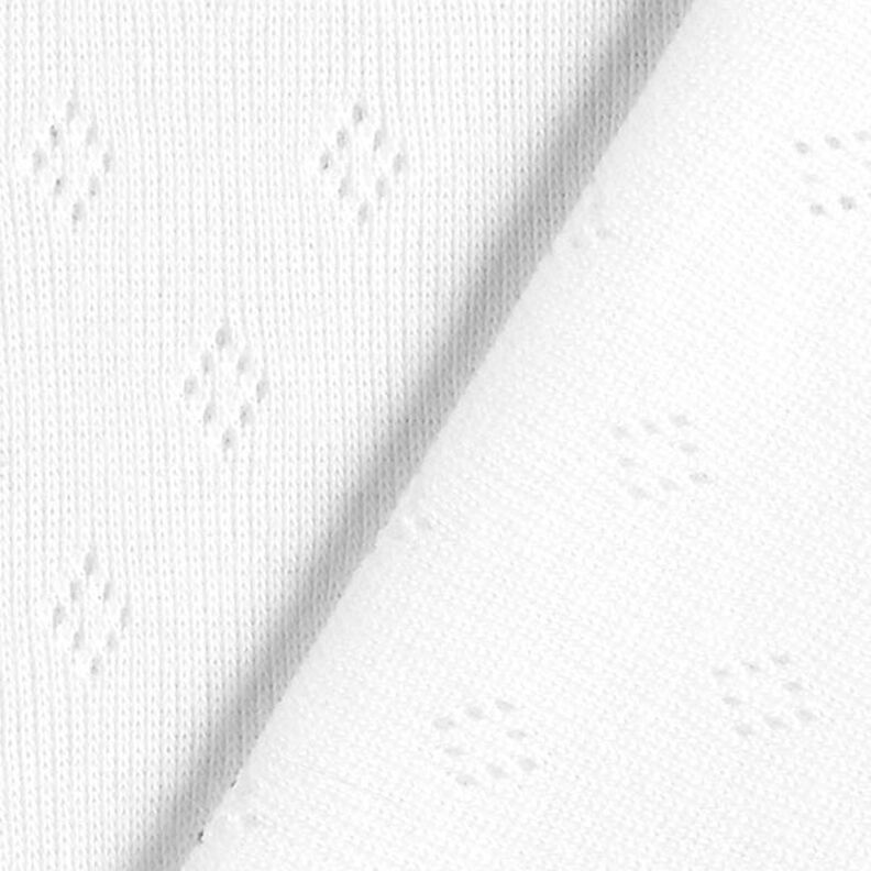 jersey maglia fine con motivi traforati – bianco,  image number 3