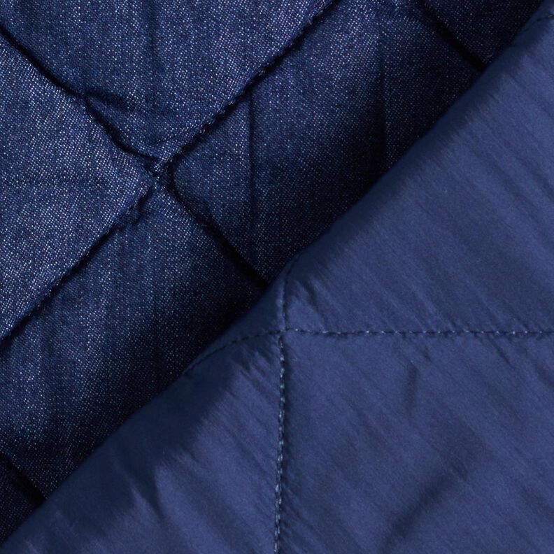 jeans tessuto trapuntato losanghe – blu notte, image number 4