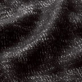 Tessuto in maglia misto lana melange glitterata – nero/argento effetto metallizzato, 