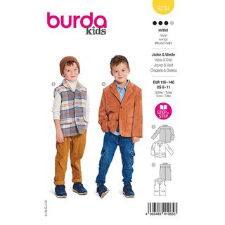 giacca / Gilet | Burda 9234 | 116-146, 