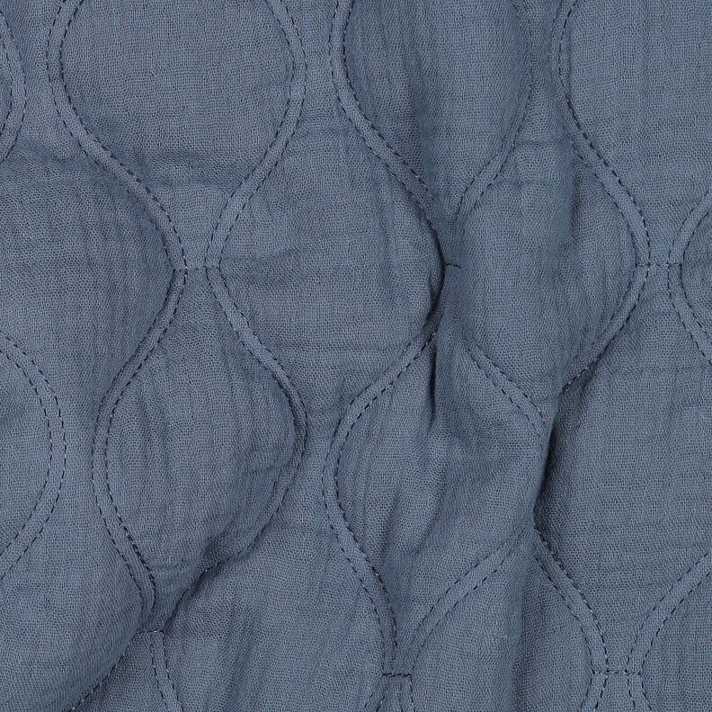 tessuto trapuntato mussola Onde – grigio blu, image number 2