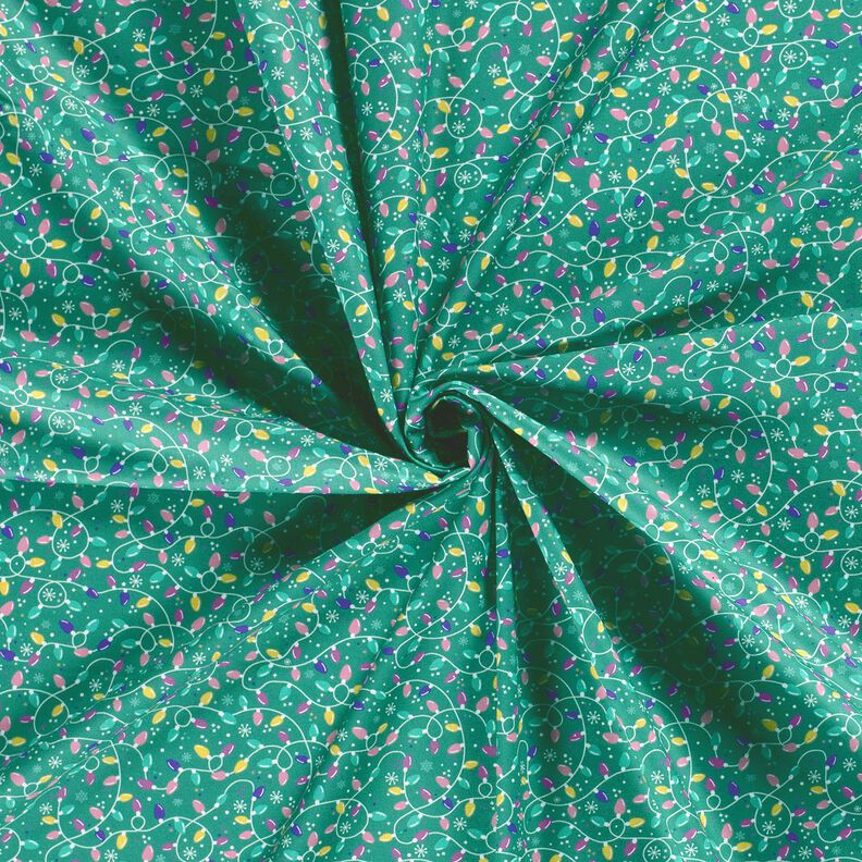 tessuto in cotone popeline Catenas di luci – eucalipto/lavanda, image number 3