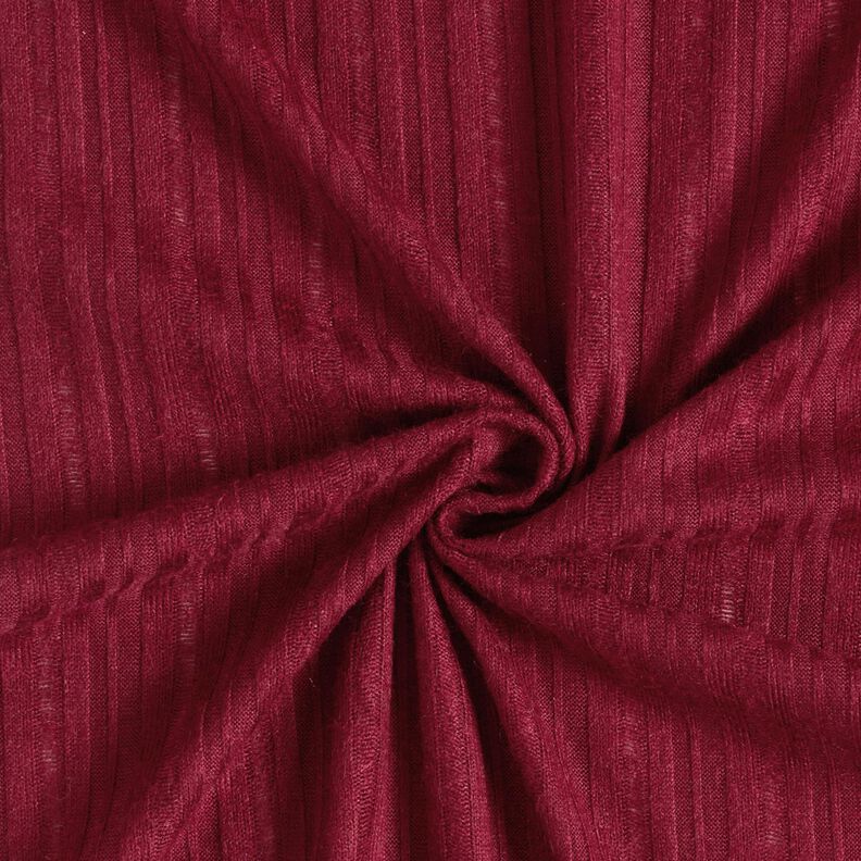 Maglia a coste in tinta unita – rosso Bordeaux,  image number 4