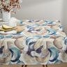 tessuto arredo mezzo panama Pianta astratta – blu/rame,  thumbnail number 8
