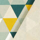 tessuto arredo mezzo panama  triangoli – verde,  thumbnail number 4