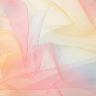 morbido tessuto a rete Striscia di arcobaleno – rosa/giallo, 