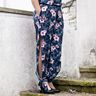 jersey di cotone Fiori e Ancore | Glitzerpüppi – blu notte/rosa antico chiaro,  thumbnail number 6
