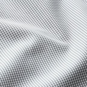 tessuto in cotone vichy – bianco/grigio, 