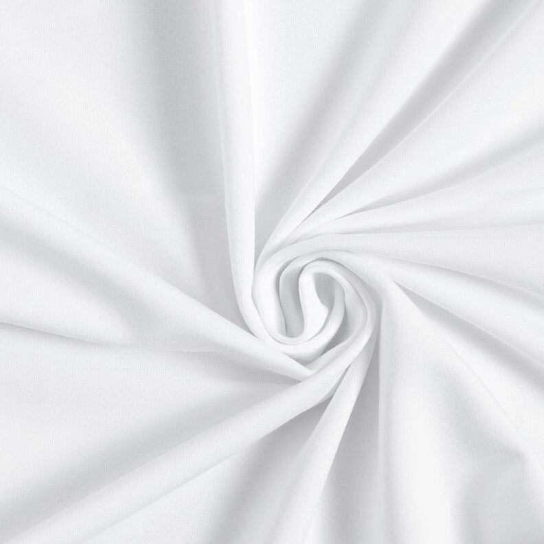 French terry leggero tinta unita – bianco,  image number 1
