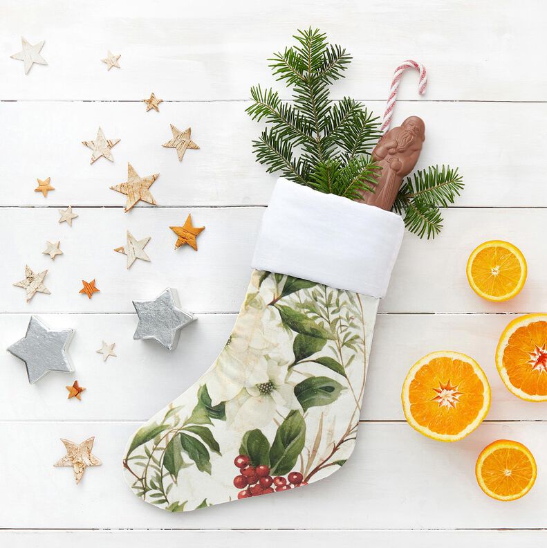 tessuto arredo Jacquard lurex arbusto invernale con bacche – naturale/oro,  image number 6