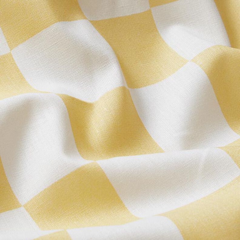 tessuto in cotone cretonne Quadro astratto – bianco/giallo vaniglia,  image number 2