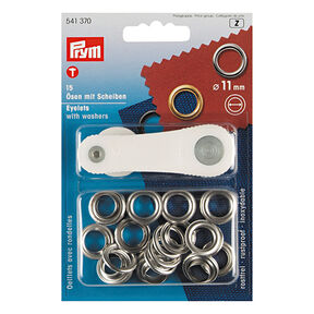 Occhielli e rondelle [Ø 11 mm] | Prym – argento effetto metallizzato, 