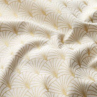 tessuto arredo mezzo panama conchiglie art déco – naturale, 