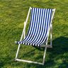 Outdoor Tessuto per sedia a sdraio Righe longitudinali 44 cm – blu reale/bianco,  thumbnail number 4