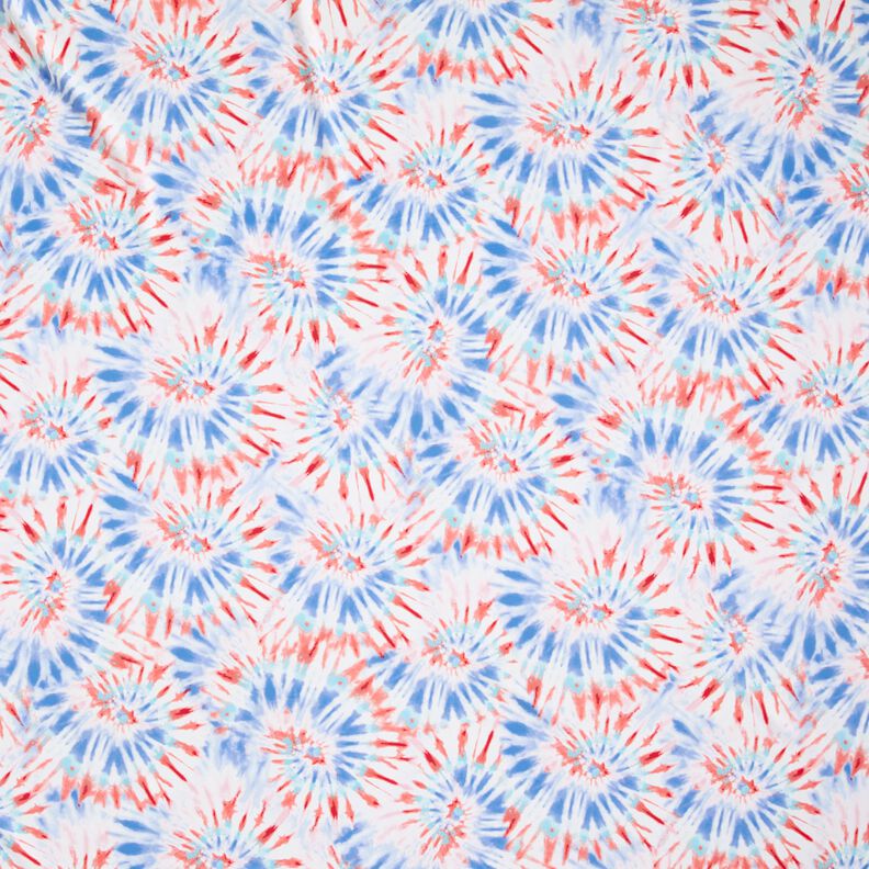 tessuto per costumi da bagno Batik Mandala – bianco/peperoncino,  image number 1