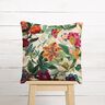tessuto arredo mezzo panama Fiori sontuosi – naturale/porpora,  thumbnail number 9