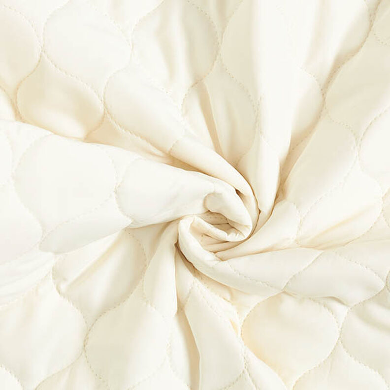 tessuto trapuntato Motivo circolare – bianco lana,  image number 3