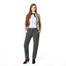 Tessuto per pantaloni in misto lana a righe melange – nero/bianco,  thumbnail number 5
