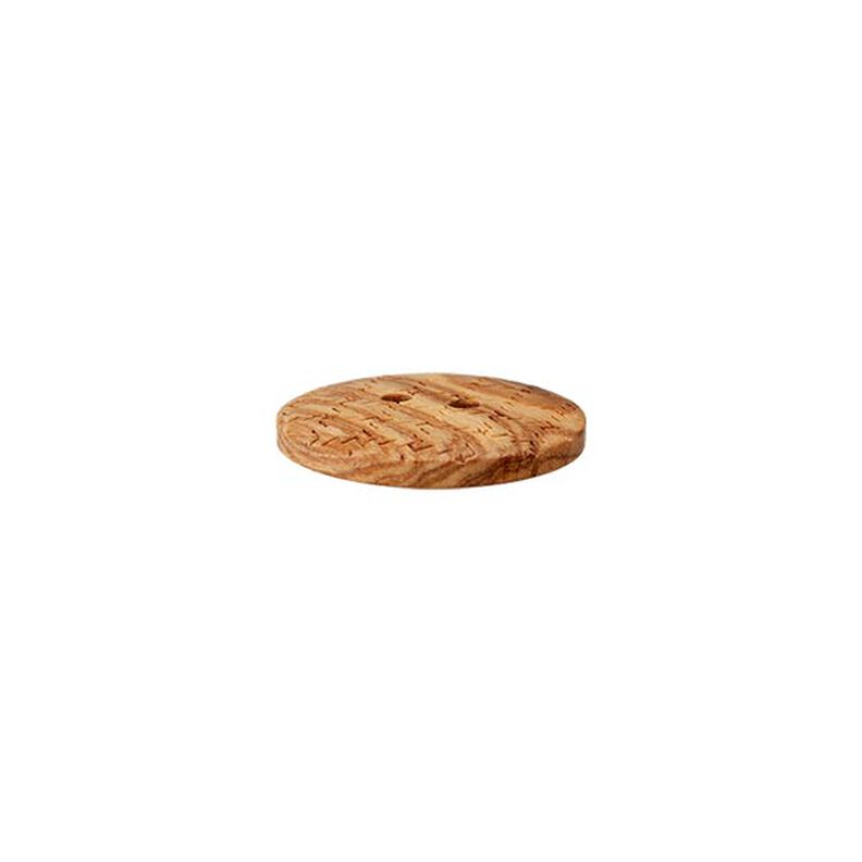 bottone in legno, 2 fori – beige,  image number 2