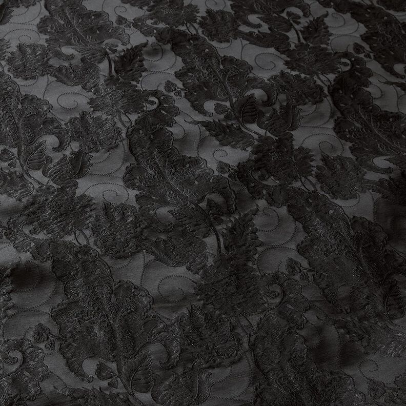 jacquard abbigliamento broccato fiori – nero, image number 2