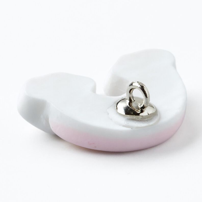 Bottone con occhiello arcobaleno [Ø 26 mm] – rosa chiaro/bianco,  image number 3