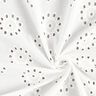 Tessuto in cotone con ricamo forato floreale – bianco,  thumbnail number 3