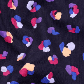 velluto a costine Macchie di leopardo colorate | Poppy Fabrics – blu marino, 