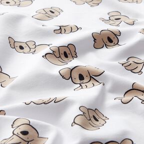 GOTS jersey di cotone Koala | Poppy Fabrics – bianco/mandorla, 