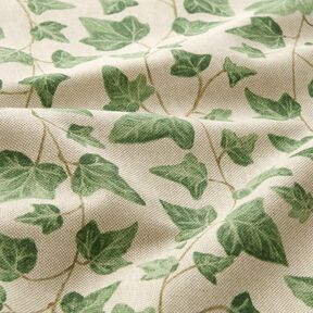 tessuto arredo mezzo panama Edera – naturale/verde, 