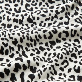 jersey a coste Motivo leopardato &ndash; bianco lana, 