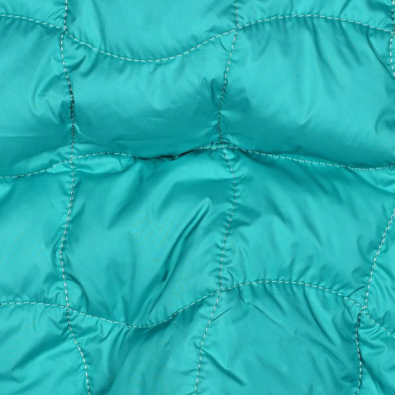 tessuto trapuntato Quadrati ondulati – azzurro/porpora,  image number 2